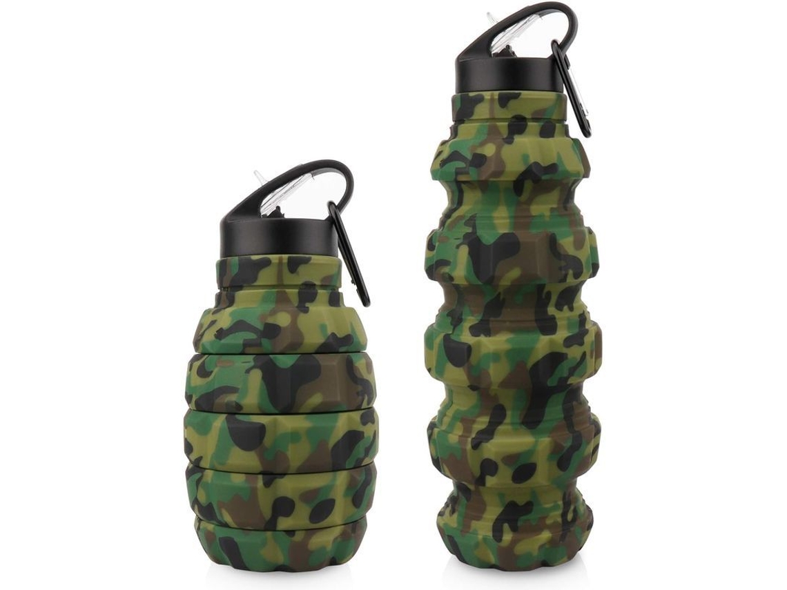 2026 botella de Água Plegável Linjou Reutilizável Sem Bpa de Silicone para Academia Camping Trekking