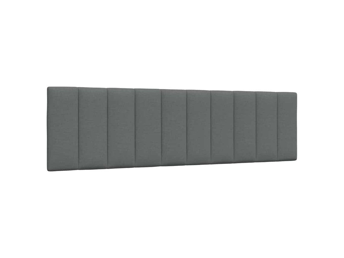 Vidaxl Almofadão De Cabeceira Hanko 180 Cm Tecido Cinzento-escuro