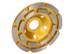 Rueda De Esmeril Com Diamante De 4 Polegadas De Duas Fileiras Para Polir Concreto, Granito E Mármore