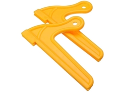 2 Pack Pushers Sierra De Madera Portátiles V Para Madera Mesa Hoja De Trabajo Abs Amarelo 20.5x13cm
