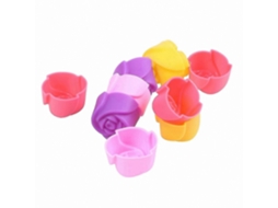 Forma De Silicone Em Formato De Rosa Para Assar Muffins, Cupcakes, Biscoitos, Chocolates E Gelatinas.
