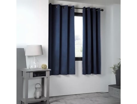 Cortina Opaca Unida 210gr/m2 Azul Marinho 135x180 Cm