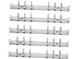 Conjunto De 5 Argolas Para Fichário Folhas Soltas, Com Insertos Expansíveis Metal Cadernos E Agendas, Ideal