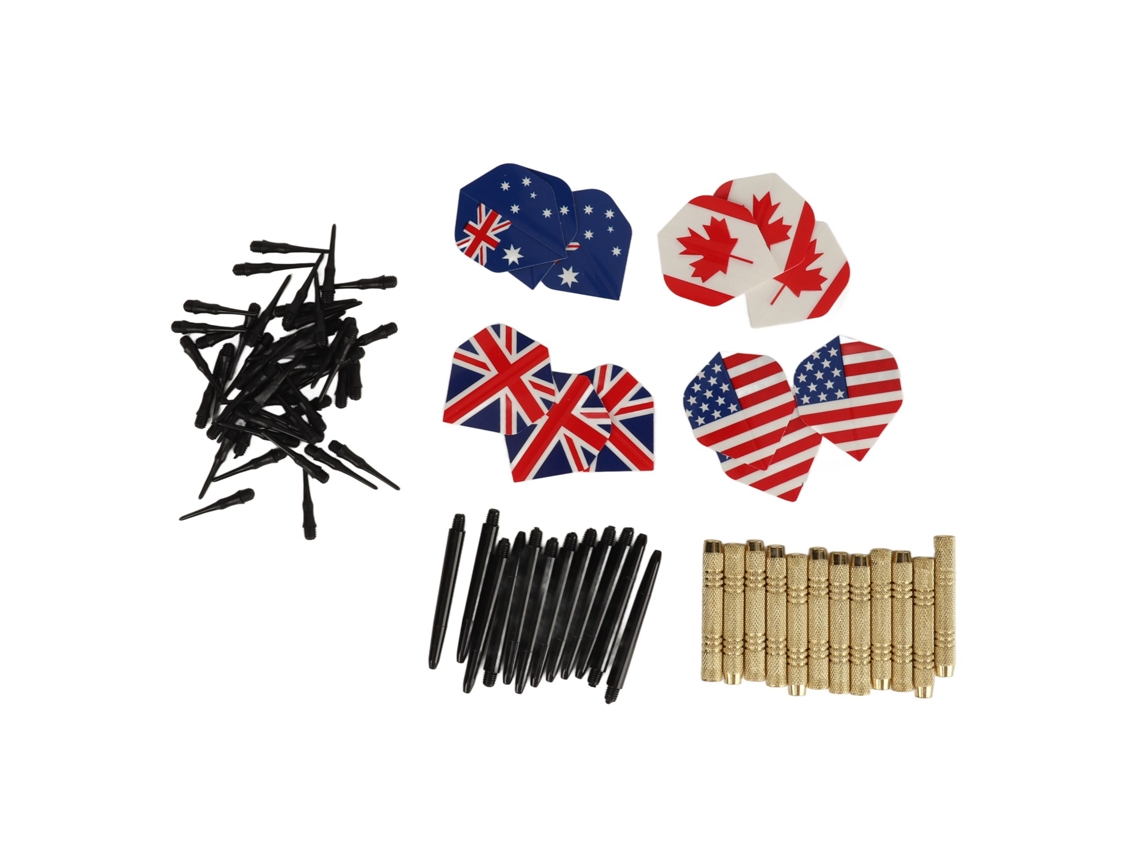 Kit de Dardos com 50 Pontas e 12 Aletas | S/MARCA