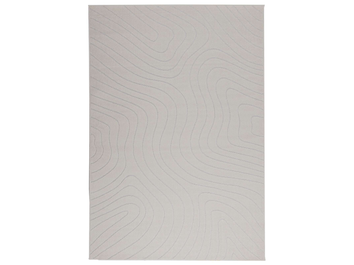 Conjunto 1 Tapete Moderno Vidaxl Creme Poliéster (200 X 140 Cm)