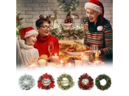 Guirlanda redonda de 300mm com decoração hanging para Natal LAXISCREED