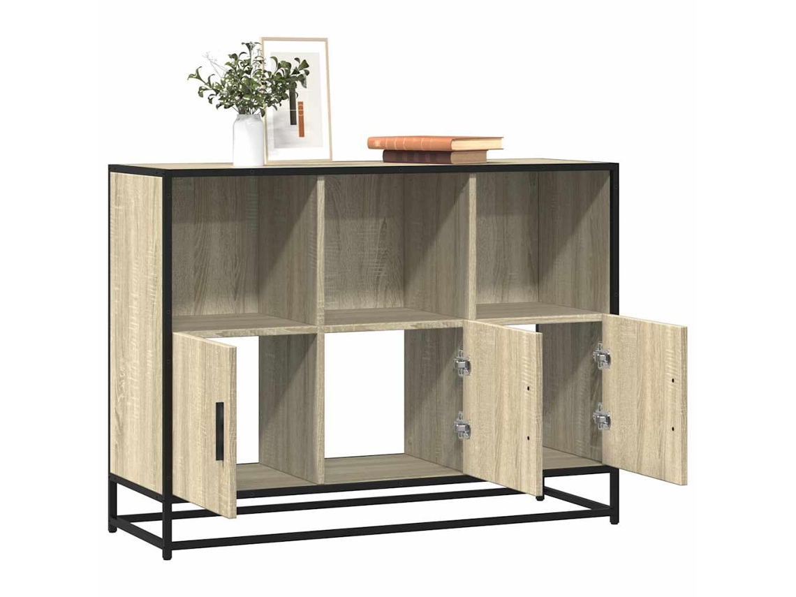 Vidaxl Aparador 100x35x76 Cm Derivados De Madeira Carvalho Sonoma