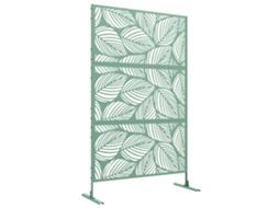 Painel divisor externo, padrão vegetal, 122x45x198cm, verde S/MARCA