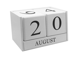 Nova Line calendário de Blocos de Madeira Perpétuo para Mesa Decoração de Escritório e Lar (branco)