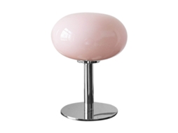 Lâmpada de Mesa de Cabeceira Base de Ferro Forma Fofa Moderna Usb Rosa