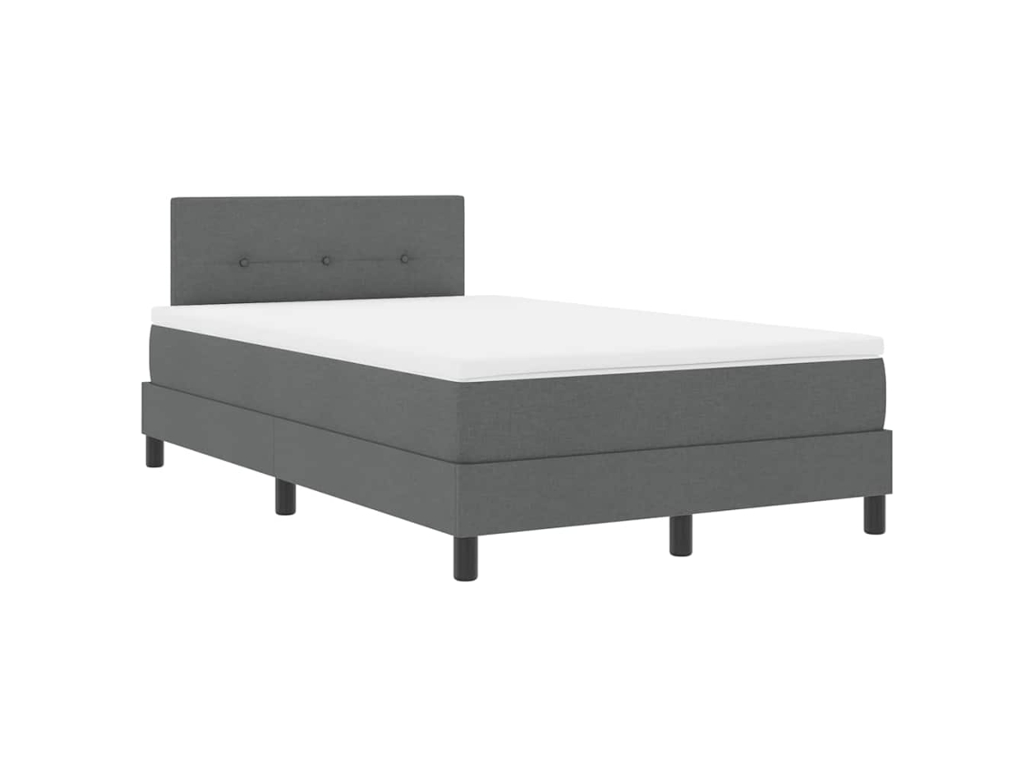 Cama Box com Colchão Cinzento Escuro Tecido MAISON EXCLUSIVE (120x200 cm)