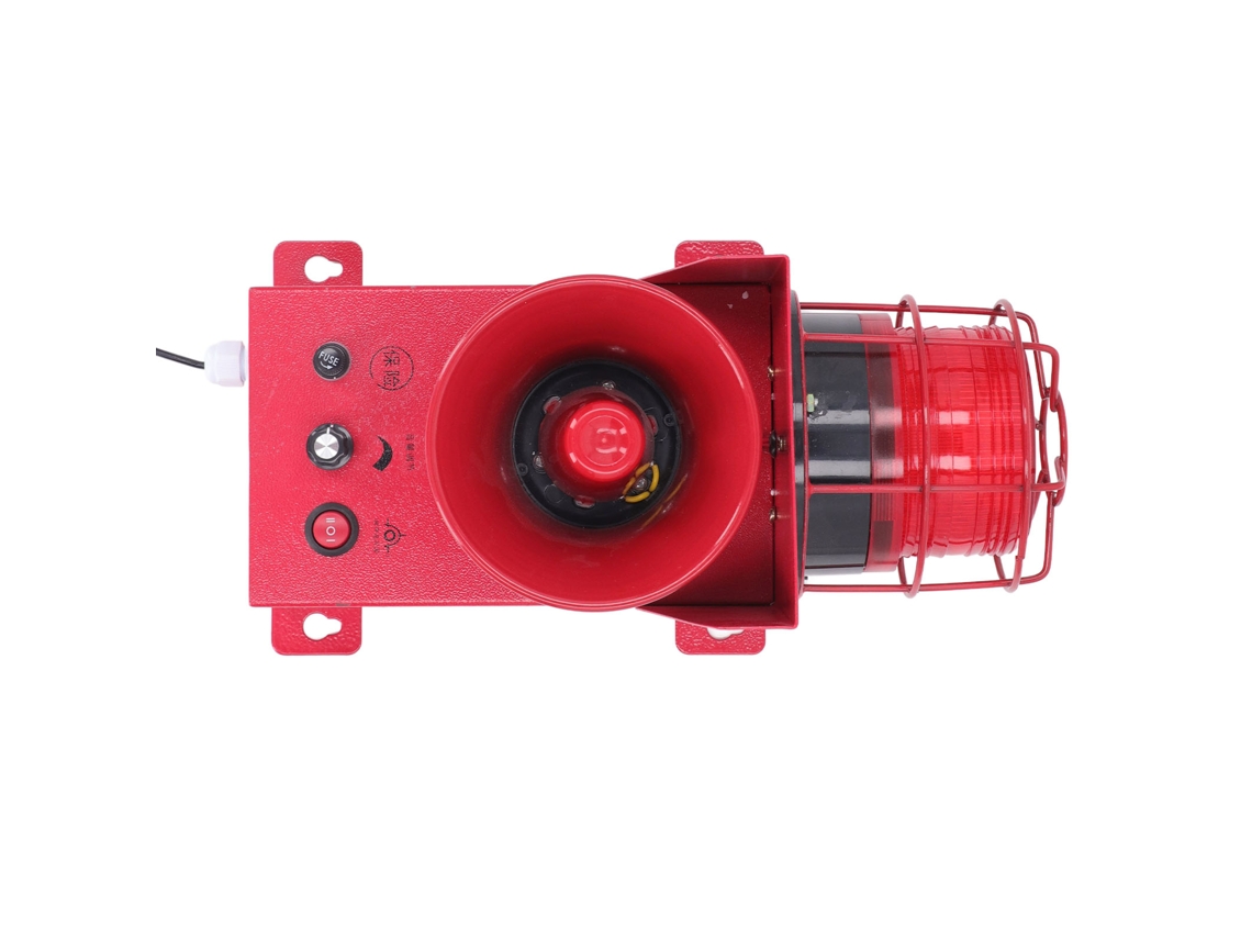 Alarme Industrial Sonoro E Luminoso Laxiscreed 60w, 130db Para Segurança E Alertas
