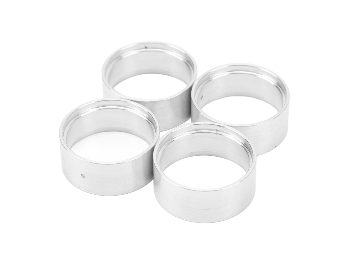 Mali 4 Anéis Internos Beadlock Leves Aro Rc 1.0in Roda Beadlock para Axial Scx24 1/24 Prata