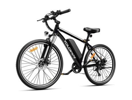 Bicicleta Elétrica Yoloway M10 Motor 250w Bateria 36v12.5ah Rodas De 27.51.95 Polegadas Travões De Disco Dianteiro E Traseiro Preta