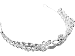 Coroa De Noiva Prateada Com Cristais Em Formato De Cisne E Coração, Tiara Elegante Para Casamento.