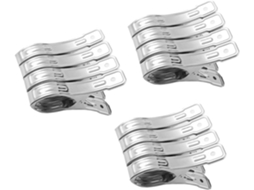 Conjunto De 12 Prendedores Roupa Popetpop Em Aço Inoxidável, Grandes, Resistentes Ao Vento E Leves, Ideais Para Colchas
