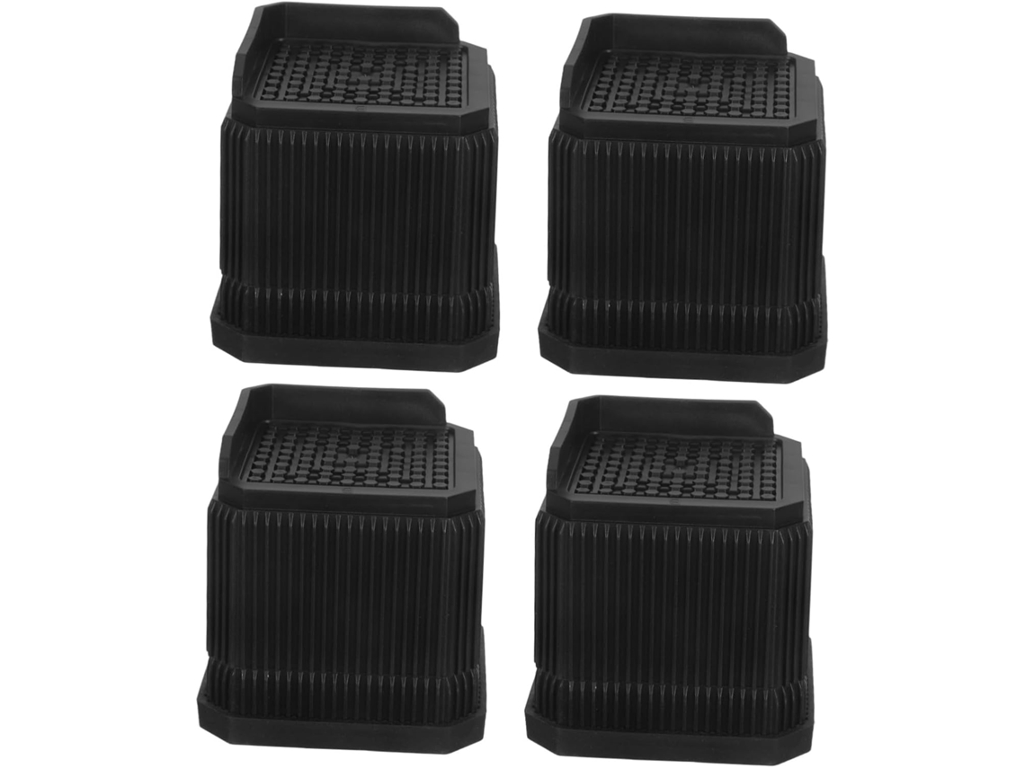 Elevadores De Cama Mipcase, 4 Peças, Pretos, Resistentes, Levantar Móveis, Mesas E Pés De Sofá Tamanho 7, 6x 7, 6cm