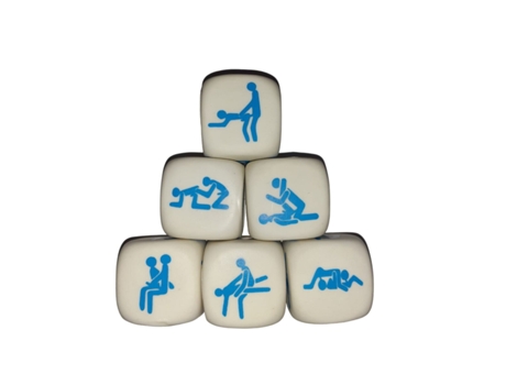Jogo de Dados Erótico DIVERTYSEX Branco 25 Unidades