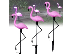 Luzes Solares Jardim Led Stake Flamingo Exterior Ip65 S/MARCA