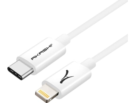 Cabo AKASHI ALTCABMFITCW (USB-C - 1 m - Branco)