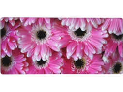 Mousepad para Computador de Grande Formato com Estampa Rosa, Base Borracha Antiderrapante, 40 X 90 Cm