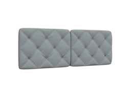 Vidaxl Almofadão De Cabeceira 140 Cm Tecido Cinzento-claro