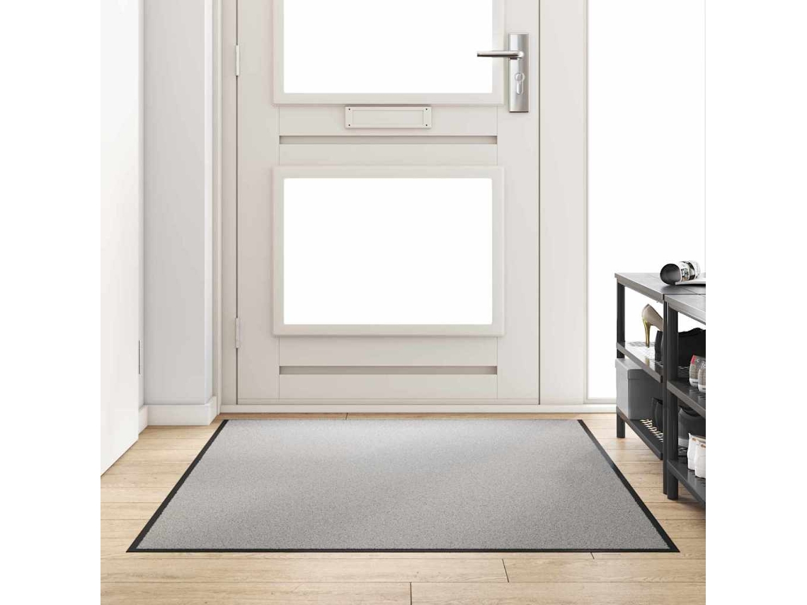 Vidaxl Tapete De Entrada Cinza E Preto 120 X 180 Cm 100% Poliamida