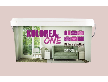 Monocamada de pintura plástica para interiores KOLOREA