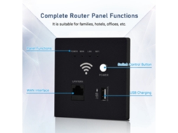 Roteador Wifi 300m In wall Ap Access Point com Tomada Usb e Wps Encryption