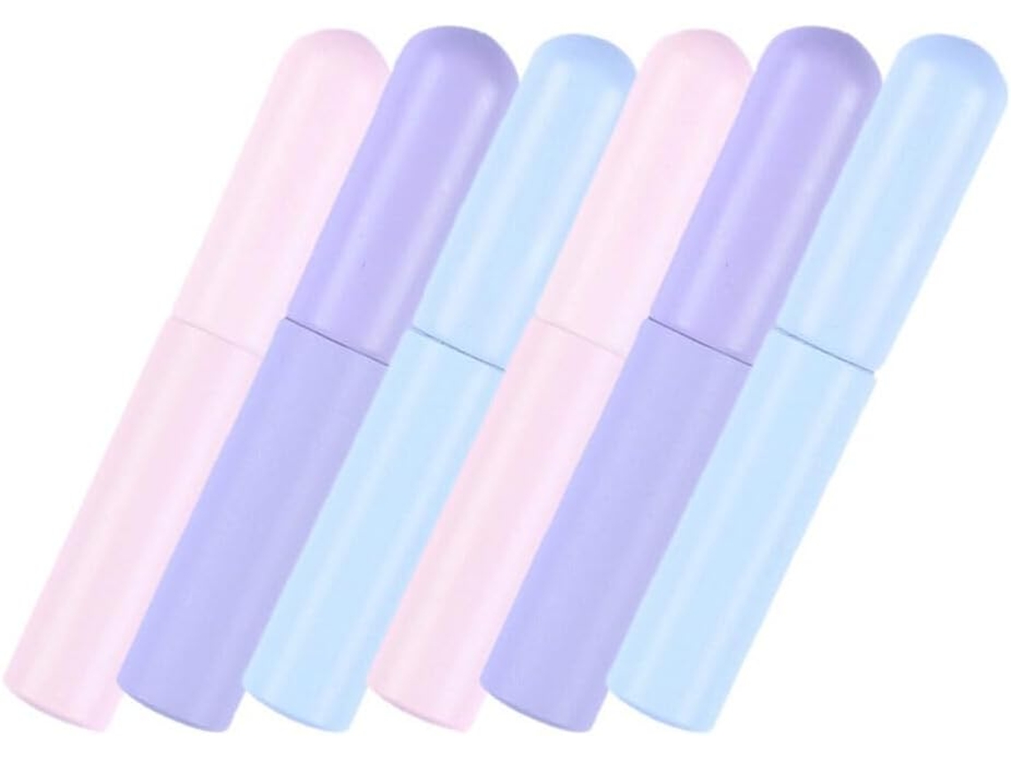 Conjunto De Pincéis De Maquiagem, Pincéis De Silicone, 6 Pincéis Reutilizáveis, Rímel, Gloss, Batom, Gokoco