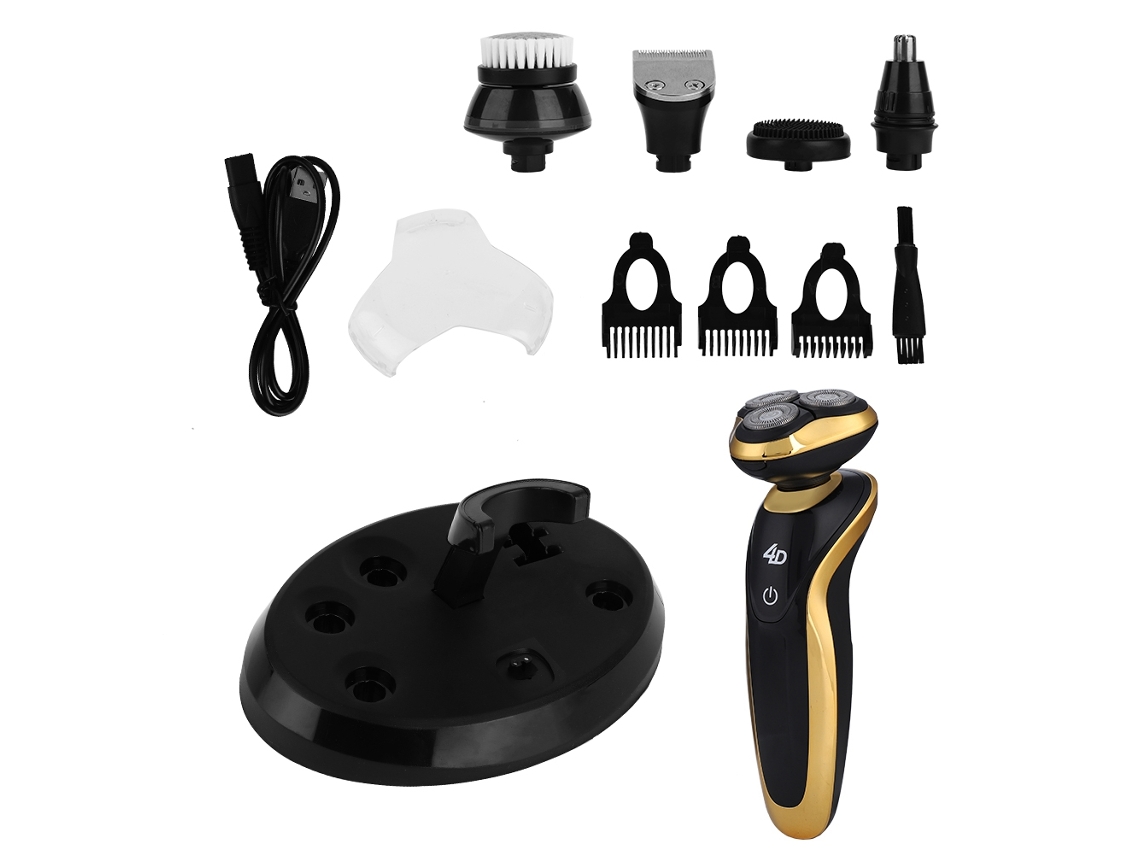 2026 kit de Barbear Eléctrico Multifuncional com Tesoura para Cabelo Nasal Recarregável e Lâmina