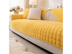 Capa De Sofá De Veludo, Lavável, Antiderrapante, 91 Cm X 119 Cm, Apenas 1 Peça, Amarela Panoona