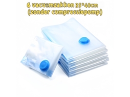 6 Sacos De Armazenamento A Vácuo 35×40 Cm, Economizam Espaço, Para Roupa E Roupa De Cama, Uso Doméstico E De Viagem, Cor Conforme Imagem