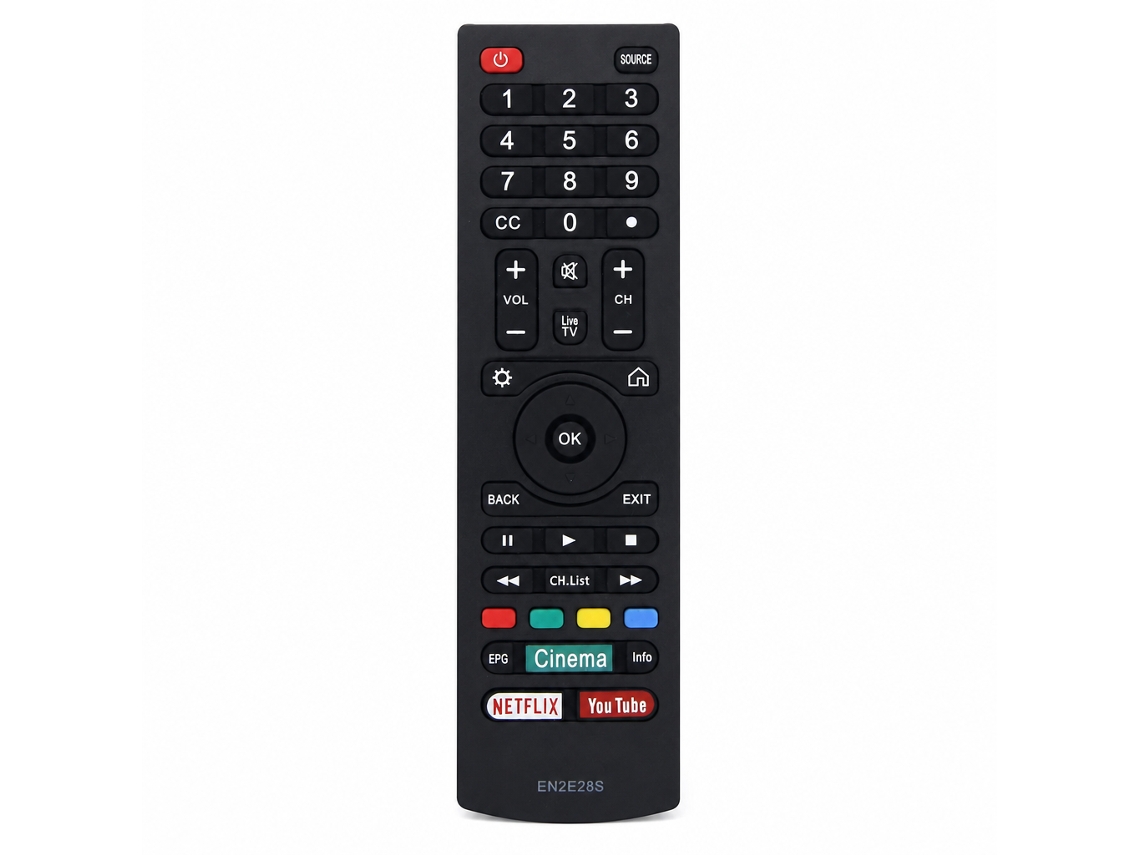 Comando À Distância Para Tv Compatível Com Hisense E Sharp, Modelo En2e28s, Sem Configuração