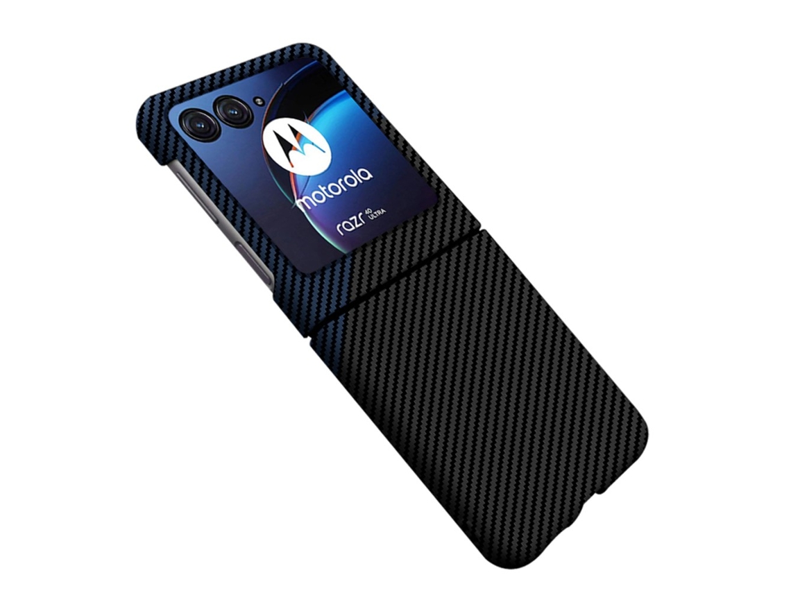 Capa Textura Fibra Para Motorola Motorola Razr 40 Ultra 5g Preto