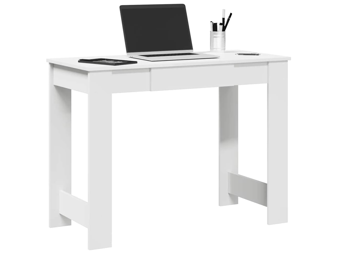 Vidaxl Secretária 100x45x75 Cm Derivados De Madeira Branco
