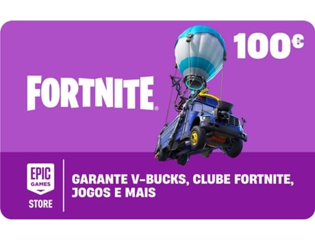 Cartão Oferta Fortnite 100€ (Formato Digital)