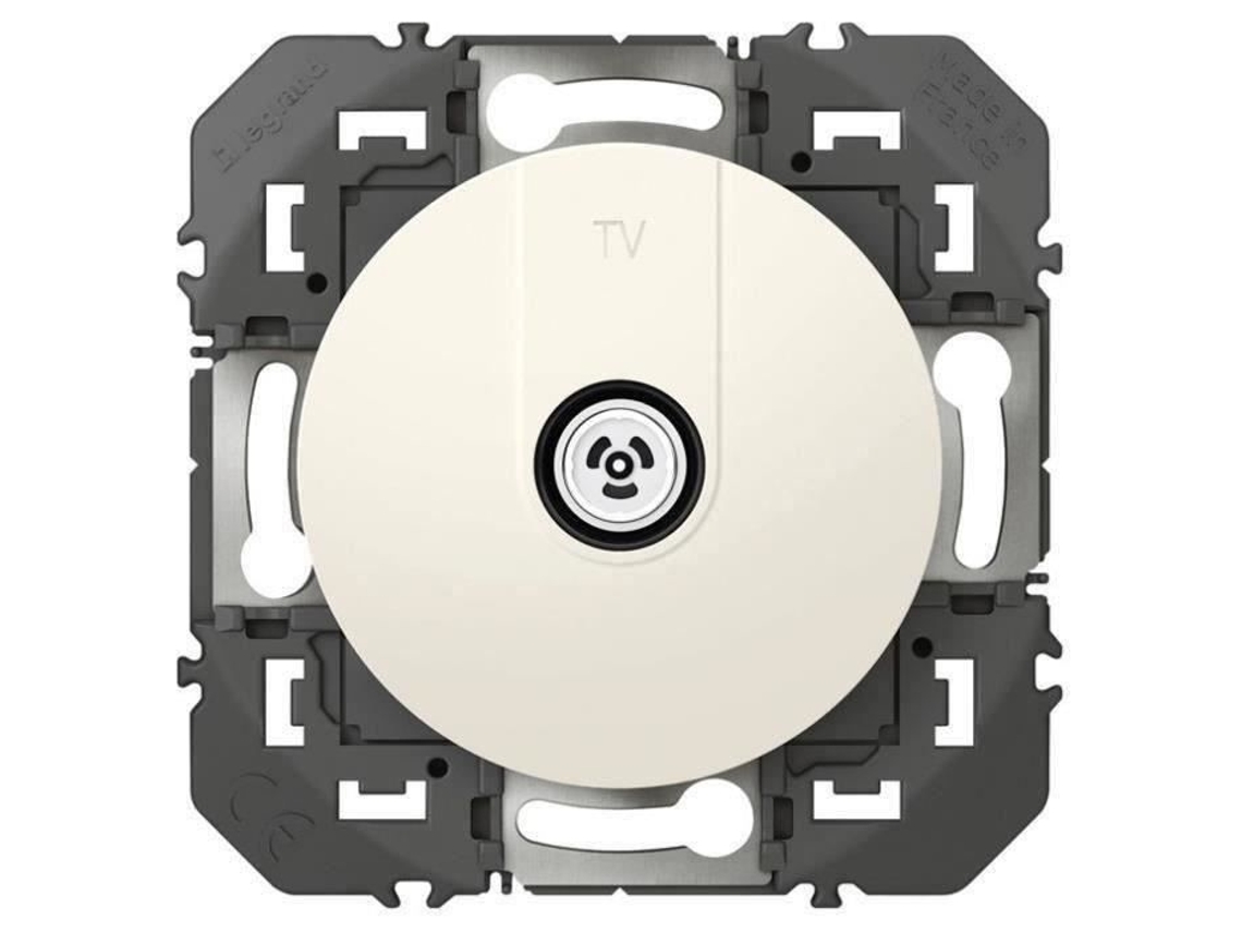 Tomada De Tv Legrand Dooxie Simples Branca Assimétrica