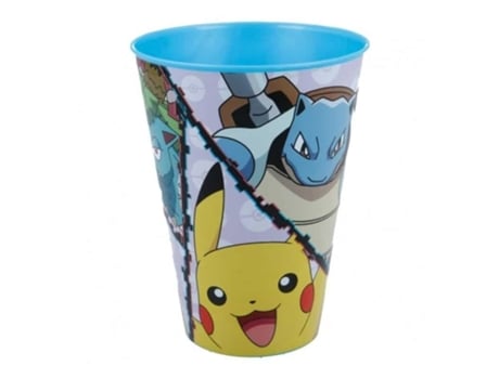 Vaso Grande De Color Celeste Con Imágenes De Pokémon 430 Ml 08006 P23stor