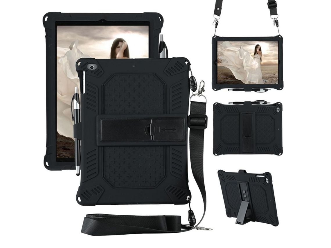 Capa de silicone preta para iPad 9.7 (2018)/iPad 9.7 (2017)/iPad 5/iPad 6*