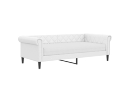 Sofá-cama com colchão VIDAXL Branco Couro Artificial (90x200 cm)