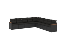 Garden Sofa Set, Garden Sofa Sets Vidaxl Preto Rattan / Vime (n/a)