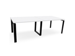 Mesa de Reunião. Estrutura metálica preta. 240x120cm. Branco. OFILIKE OFILIKE