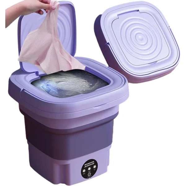 Mini Máquina De Lavar Portátil Dobrável De 8l, Mini Lavadora E Secadora Slowmoose