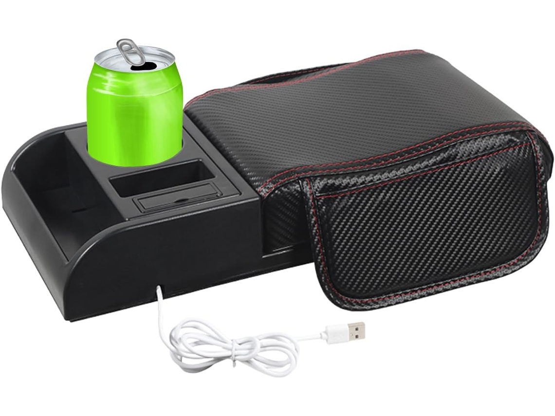 Apoio de braço para carro, com 2 bolsas de armazenamento, equipamento para interior de veículo, Picapes