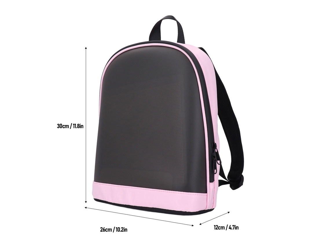 2026horizon-mochila Led Cute Roseate Com Tela 64x64 Colorida Programável Controlada Por App Personalizável