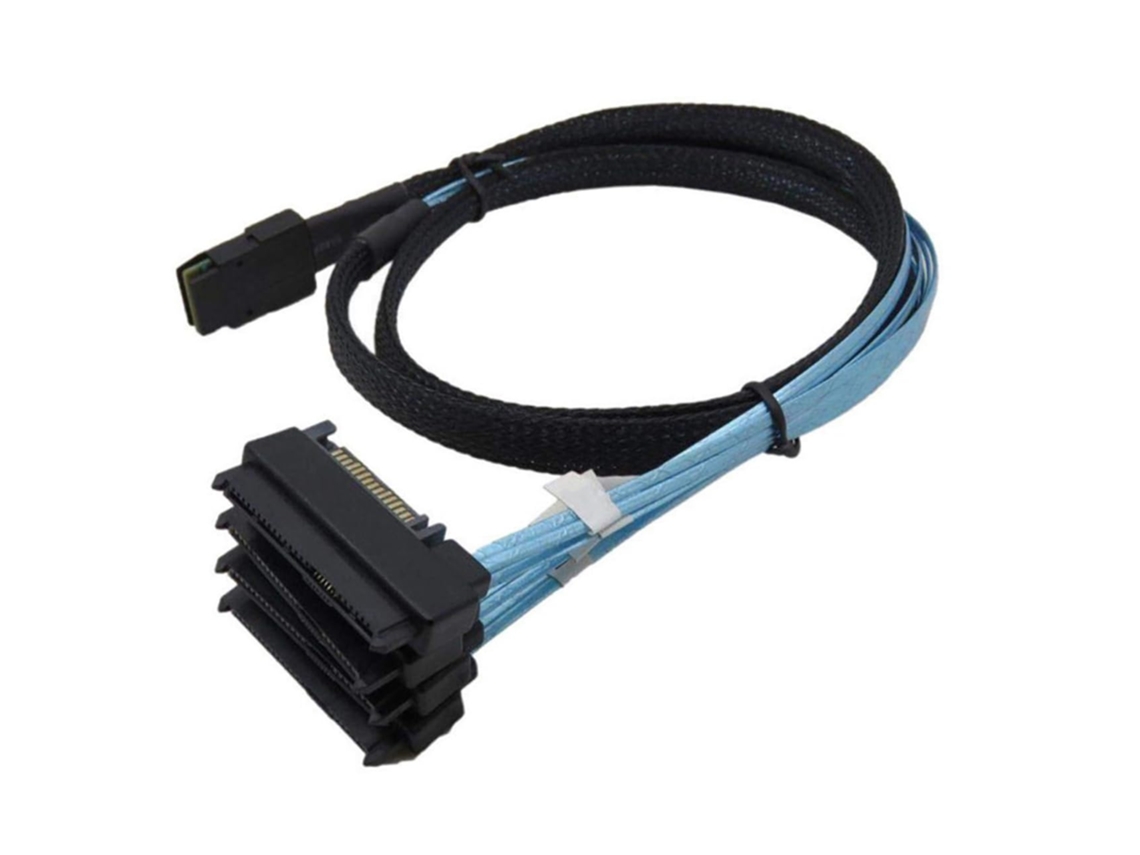 Cabo De Dados Mini Sas Para Serial Ata De 4 Portas, Adaptador De Disco Rígido De 0, 5 M Para Computadores E Servidores. Cabo De Dados M Gokoco