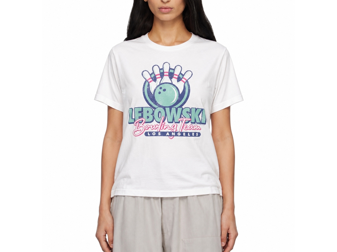 Rockinstone The Big Lebowski La Bowling Team White Adult T-shirt Size:xxl