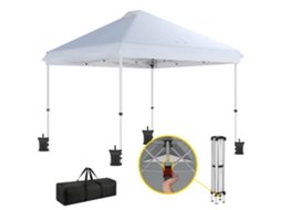 Tenda Pop up 3x3m com Rodas, Proteção Upf50+ e Altura Ajustável, Branco DECORALAR TECH