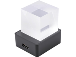 Relógio Digital Inteligente Com Previsão Do Tempo, Display Holográfico 3d E Cubo De Cristal Led Para Gokoco